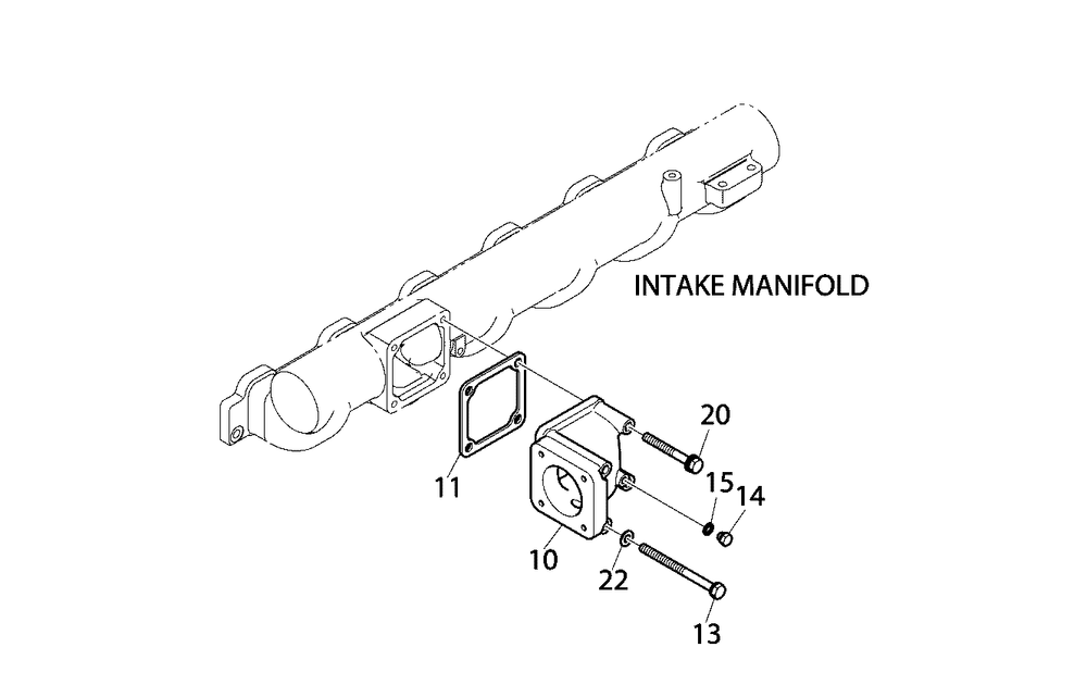 Engine Group - Inter Cooler Diagram and Parts List for 080087-00  Briggs and Stratton Generator